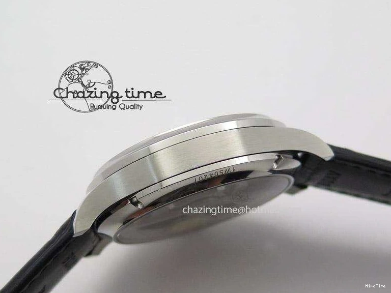 MIROTIME 0329 Portuguese Tourbillon Mystere SS TF Best Edition Black Dial on Black Croc Leather Strap Flexible 7383